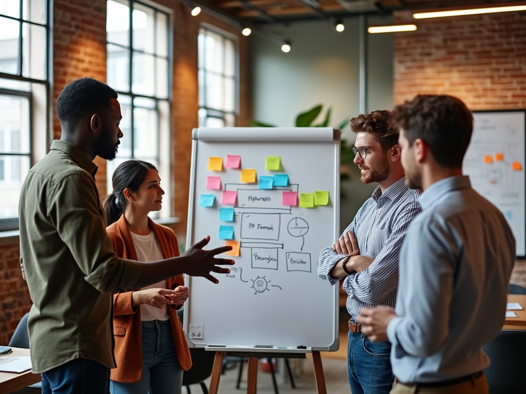 Sesión de trabajo colaborativo con equipo directivo analizando indicadores